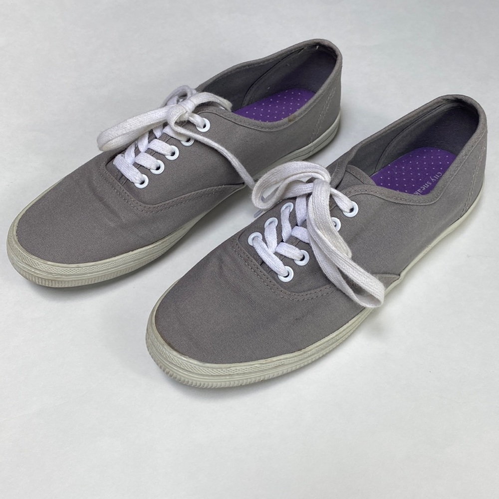 Gray Canvas Sneakers